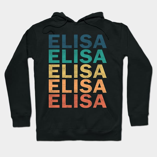 Elisa Name T Shirt - Elisa Vintage Retro Name Gift Item Tee Hoodie by henrietacharthadfield